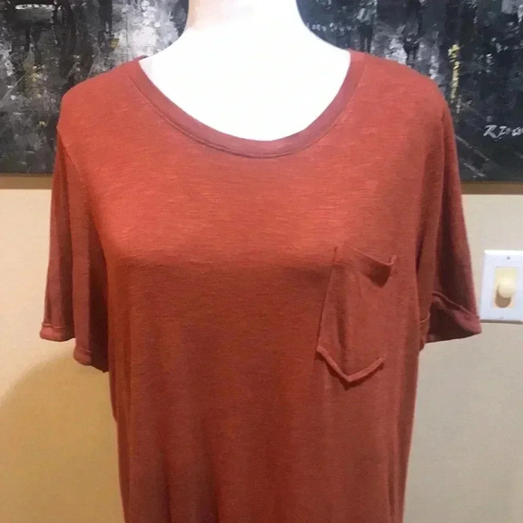 Jessica Simpson Midi Women Crew Neck Short Sleeve T Shirt Slit Dress-XL - Picture 5 of 9